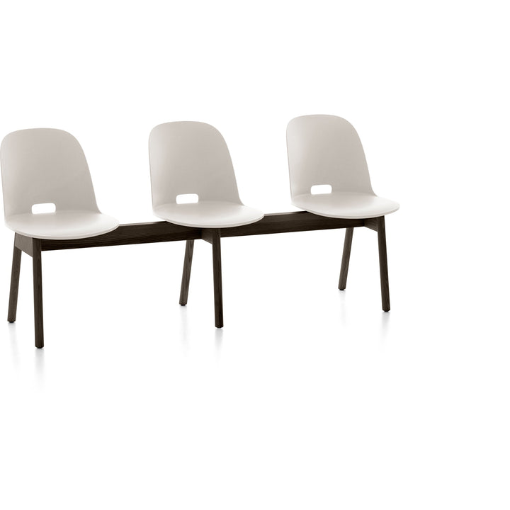 Alfi 3 - Seat High Back Bench - Emeco - Stools + Benches + Ottomans - White - Ash - HORNE