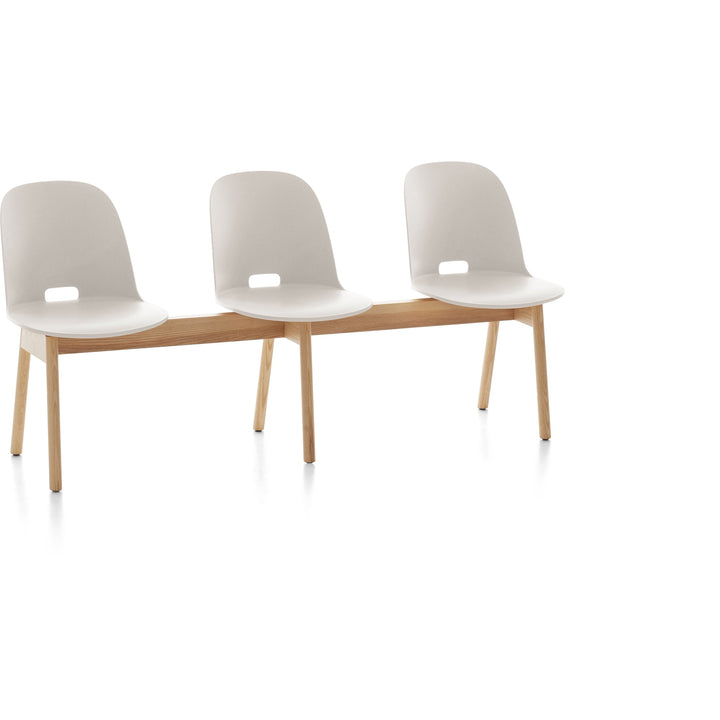 Alfi 3 - Seat High Back Bench - Emeco - Stools + Benches + Ottomans - White - Ash - HORNE