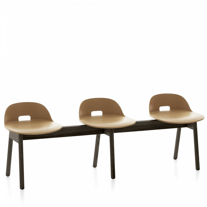Alfi 3 - Seat Low Back Bench - Emeco - Stools + Benches + Ottomans - Sand - Dark Ash - HORNE