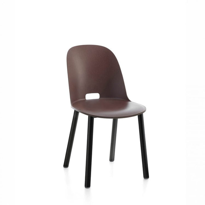 Alfi Aluminum High Back Chair - Emeco - Chairs - Dark Brown - Black Powder Coated - HORNE