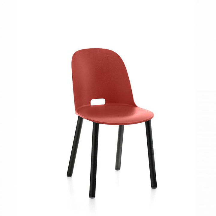 Alfi Aluminum High Back Chair - Emeco - Chairs - Red - Black Powder Coated - HORNE