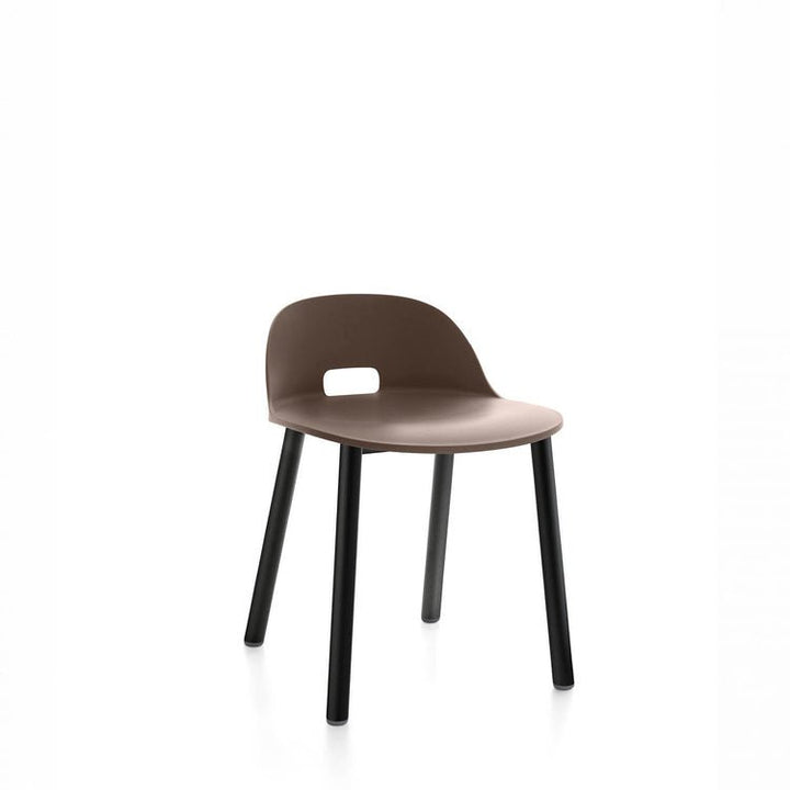 Alfi Aluminum Low Back Chair - Emeco - Chairs - Dark Brown - Black Powder Coated - HORNE