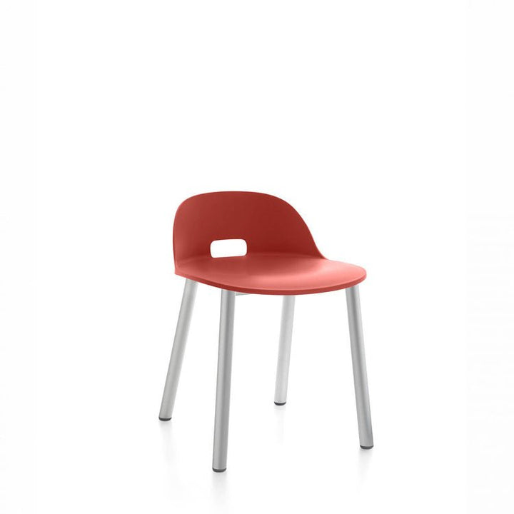 Alfi Aluminum Low Back Chair - Emeco - Chairs - Red - Aluminum - HORNE