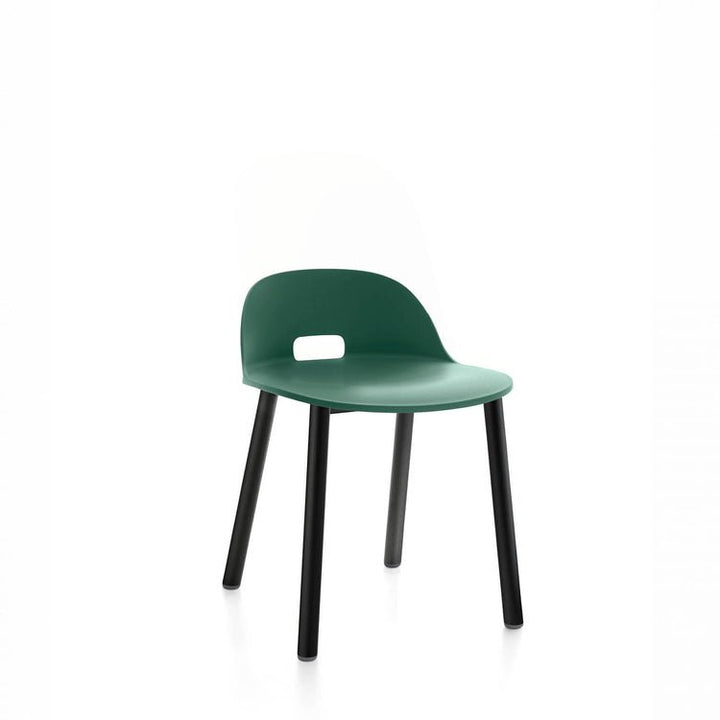 Alfi Aluminum Low Back Chair - Emeco - Chairs - Green - Black Powder Coated - HORNE