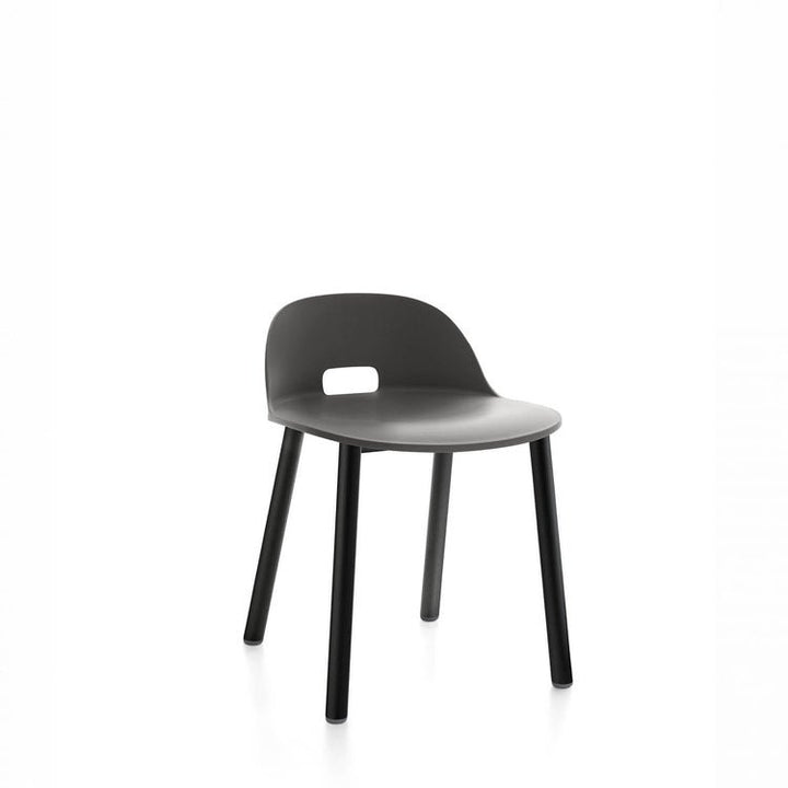 Alfi Aluminum Low Back Chair - Emeco - Chairs - Dark Grey - Black Powder Coated - HORNE
