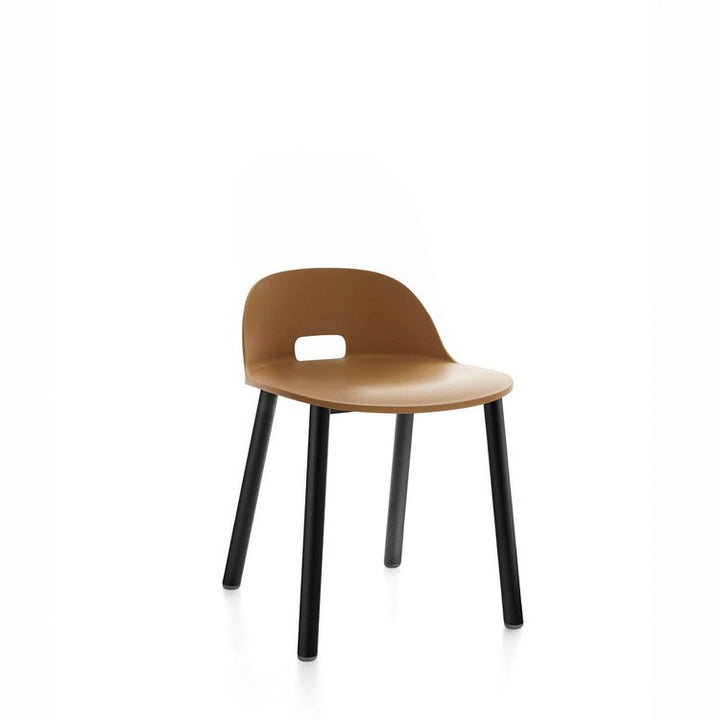 Alfi Aluminum Low Back Chair - Emeco - Chairs - Sand - Black Powder Coated - HORNE