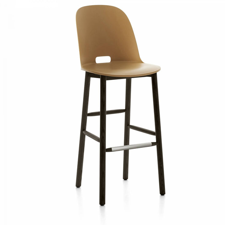 Alfi High Back Barstool - Emeco - Chairs - Sand - Dark Ash - HORNE