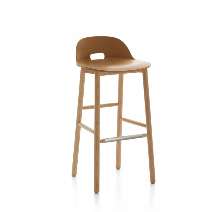 Alfi Low Back Barstool - Emeco - Stools + Benches + Ottomans - Sand - Ash - HORNE