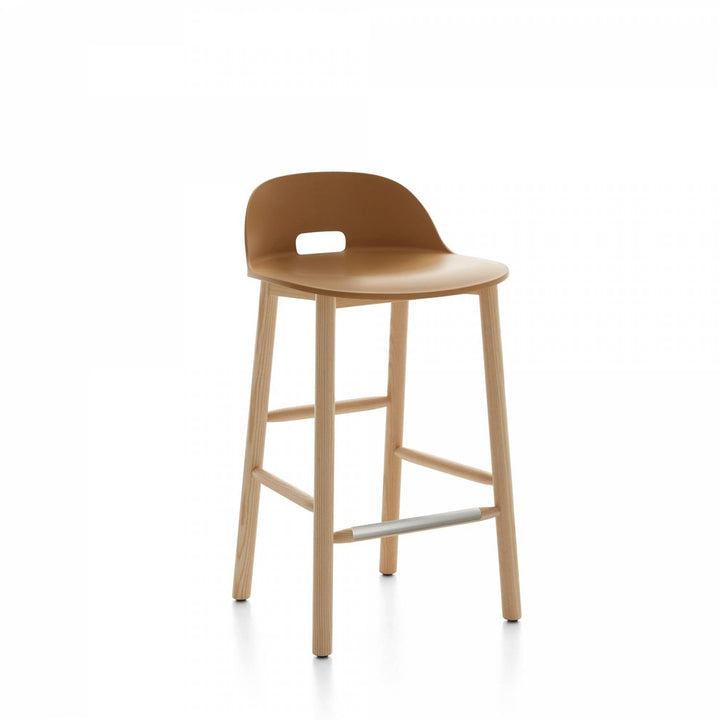 Alfi Low Back Counter Stool - Emeco - Stools + Benches + Ottomans - Sand - Ash - HORNE
