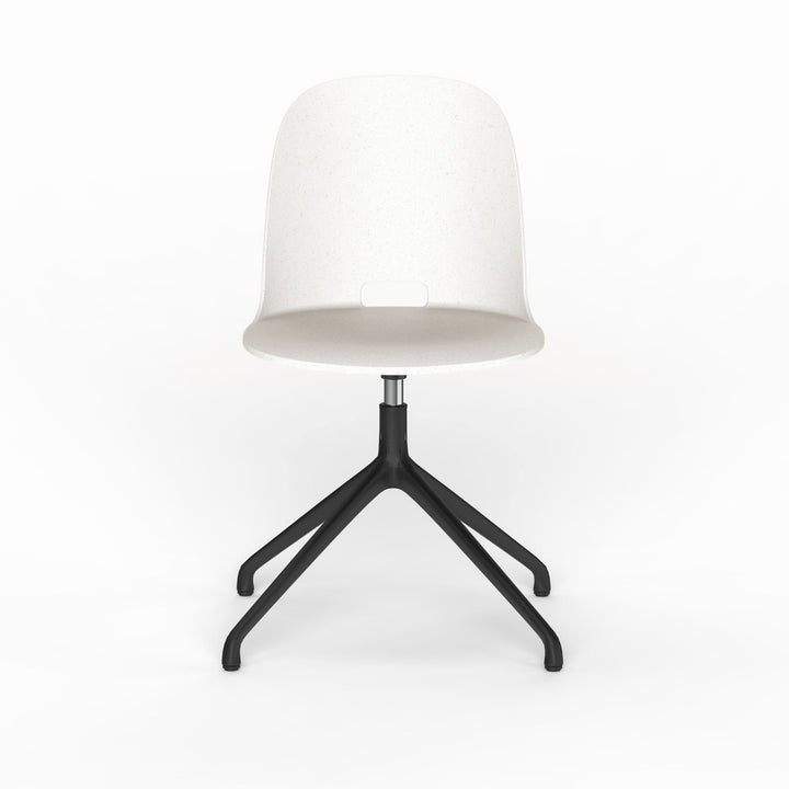 Alfi Work Swivel Chair - Emeco - Chairs - Felt Glides for Hard Floors - White - HORNE
