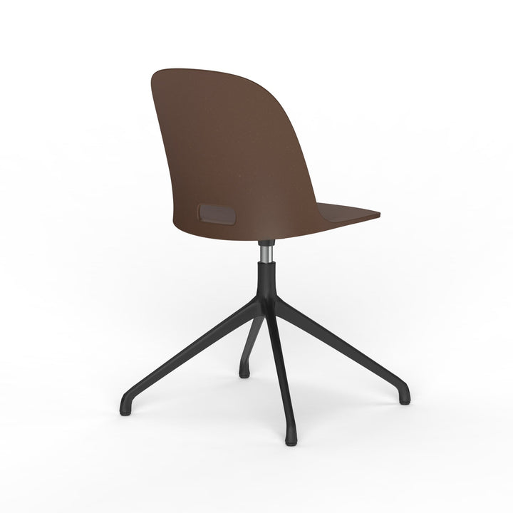 Alfi Work Swivel Chair - Emeco - Chairs - Felt Glides for Hard Floors - Dark Brown - HORNE