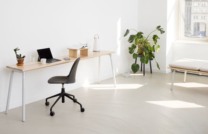 Alfi Work Swivel Chair - Emeco - Chairs - All - Around Glides - White - HORNE