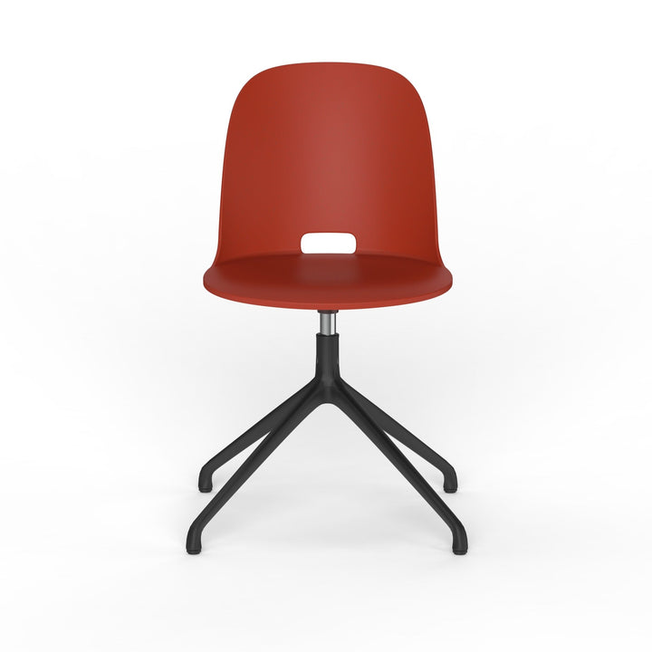 Alfi Work Swivel Chair - Emeco - Chairs - Felt Glides for Hard Floors - Red - HORNE