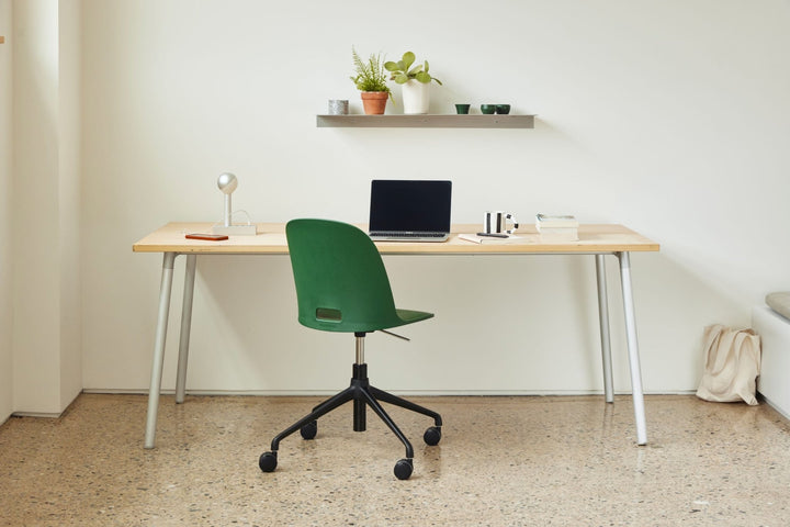 Alfi Work Swivel Chair - Emeco - Chairs - All - Around Glides - White - HORNE