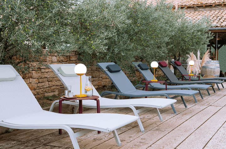 Alize Stacking Low Table - Fermob - Outdoor Furniture - Black Cherry - HORNE