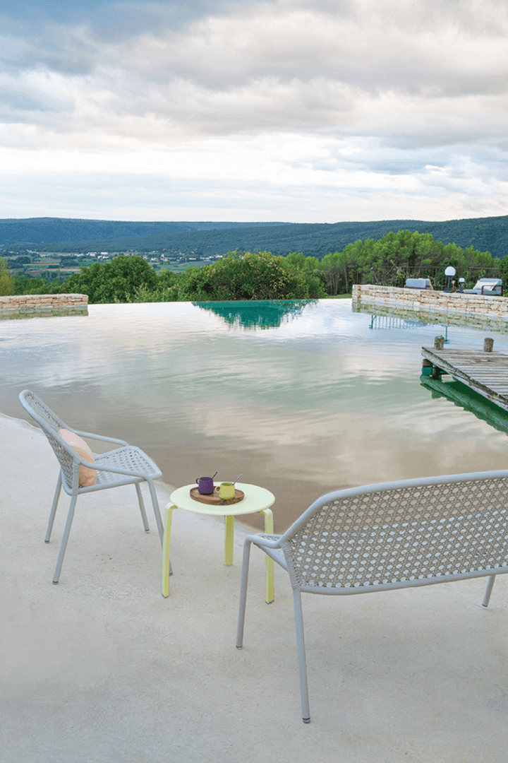 Alize Stacking Low Table - Fermob - Outdoor Furniture - Black Cherry - HORNE
