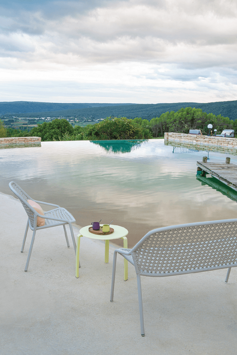 Alize Stacking Low Table - Fermob - Outdoor Furniture - Acapulco Blue - HORNE