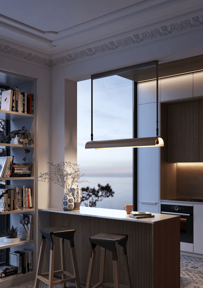 Aluet S/100 LED Dimmable Pendant - Bover - Pendants - Direct/ Indirect Light - 0 - 10V Dimmable - HORNE