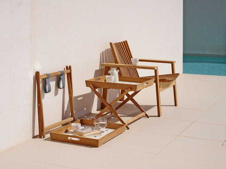 Amaze Teak Lounge Chair - Cane Line - Outdoor Furniture - Add QuickDry Grey Cushion - HORNE