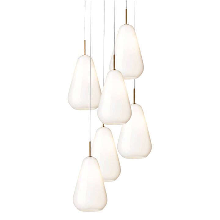 Anoli 6 Chandelier - Nuura - Chandeliers - Nordic Gold/Opal White - HORNE