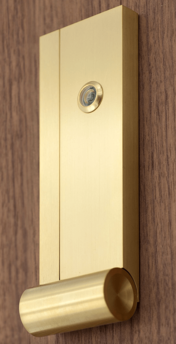 AP Door Knocker With Door Viewer - Desu Design - Outdoor Accessories - Brass - HORNE