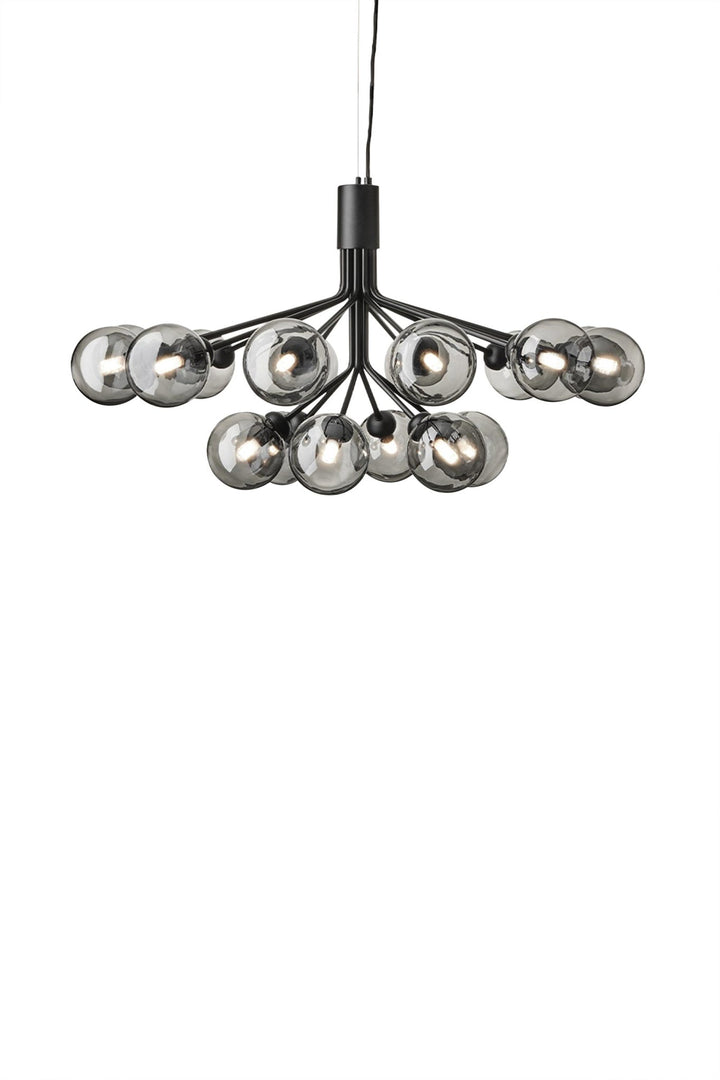Apiales 18 Pendant - Nuura - Pendants - Satin Black/Smoked Black - HORNE