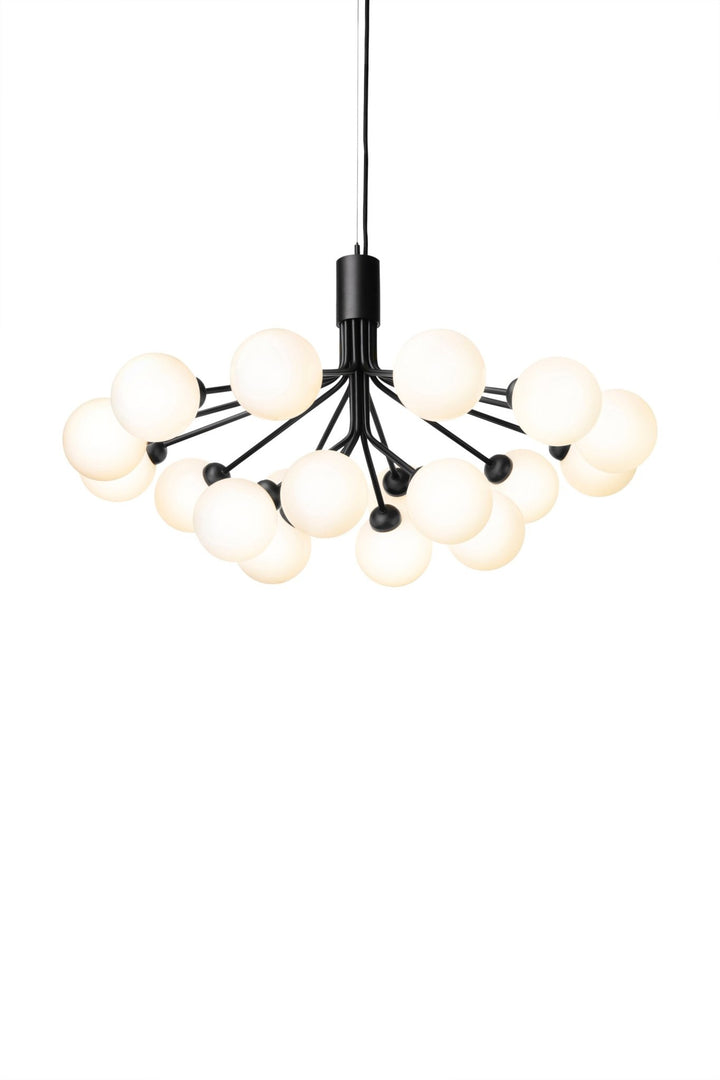 Apiales 18 Pendant - Nuura - Pendants - Satin Black/Opal White - HORNE