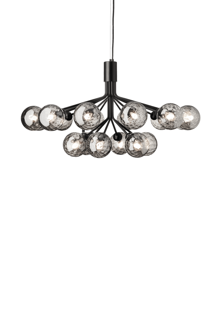 Apiales 18 Pendant - Nuura - Pendants - Satin Black/Optic Smoked - HORNE