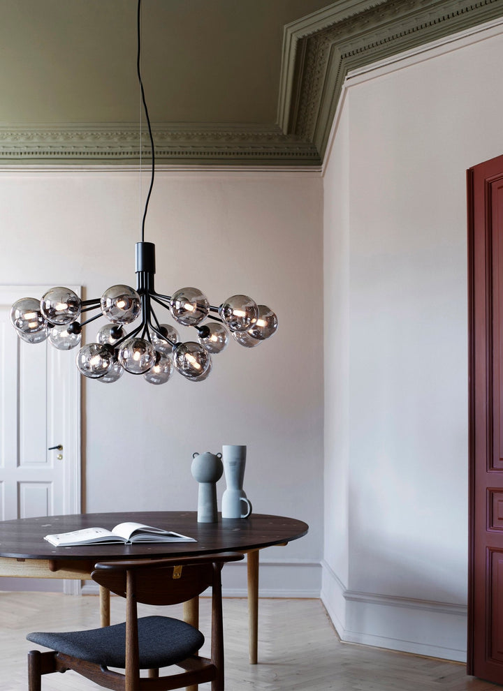 Apiales 18 Pendant - Nuura - Pendants - Satin Black/Optic Smoked - HORNE