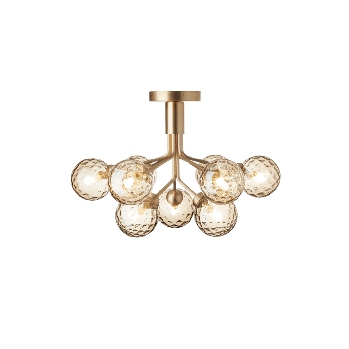 Apiales 9 Ceiling Light - Nuura - Chandeliers - Brushed Brass/Optic Gold - HORNE