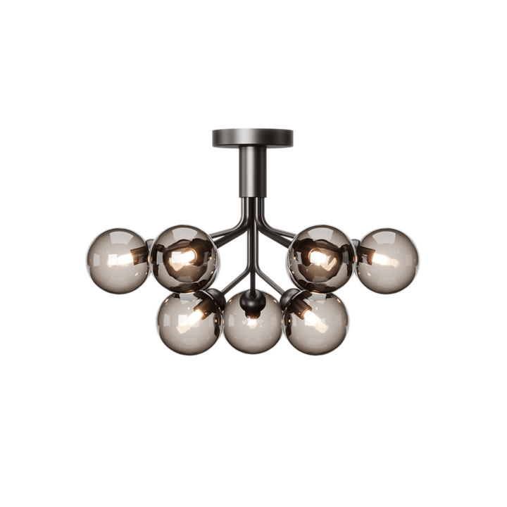 Apiales 9 Ceiling Light - Nuura - Chandeliers - Satin Black/Smoked - HORNE
