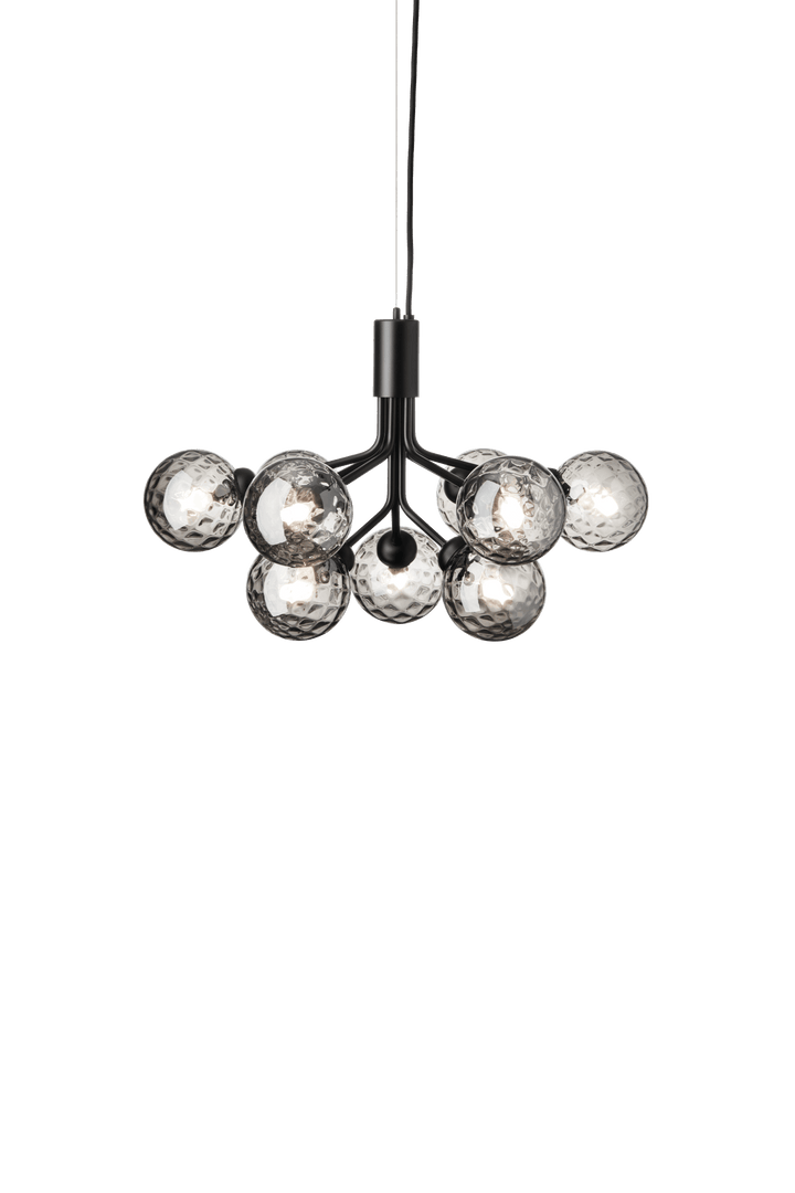 Apiales 9 Pendant - Nuura - Pendants - Satin Black/Optic Smoked - HORNE