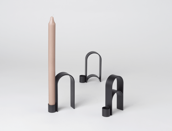 Arch Candleholder - Kristina Dam - Candle Holders - Vol 3 - Black Steel - HORNE