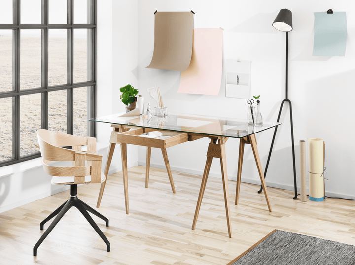 Arco Desk With Drawer - Design House Stockholm - Desks - Black - HORNE