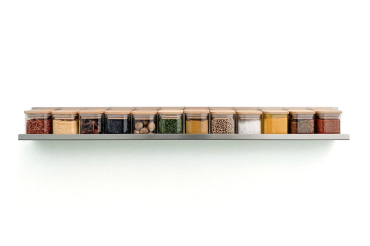 Arcus12 Stainless Steel Spice Rack With Jars
