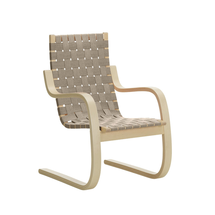 Armchair by Alvar Aalto - Artek - Chairs - Natural & Black Webbing - HORNE