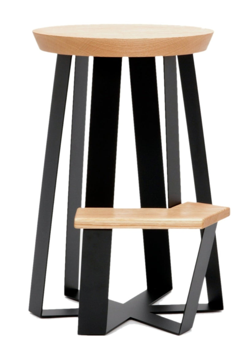 ARS Counter Stool - Wood - Artless - Stools + Benches + Ottomans - Walnut - HORNE