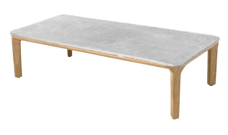 Aspect Coffee Table - Rectangle - Cane Line - Outdoor Furniture - Fossil Black Ceramic - HORNE