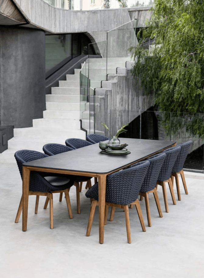 Aspect Teak Dining Table - Rectangle - Cane Line - Outdoor Furniture - Extra Large - 110" x 39.4" - HORNE