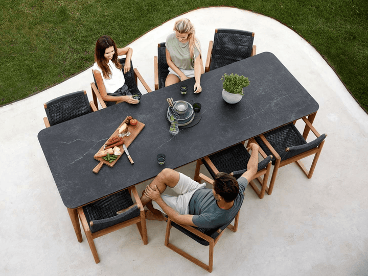 Aspect Teak Dining Table - Rectangle - Cane Line - Outdoor Furniture - Extra Large - 110" x 39.4" - HORNE