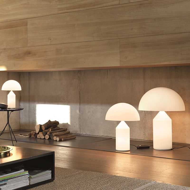 Atollo Glass Table Lamp - Oluce - Table + Task - Small - HORNE