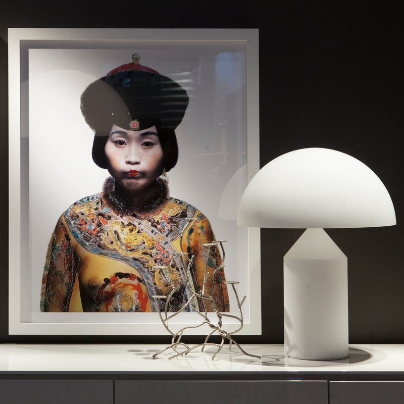 Atollo Glass Table Lamp - Oluce - Table + Task - Small - HORNE