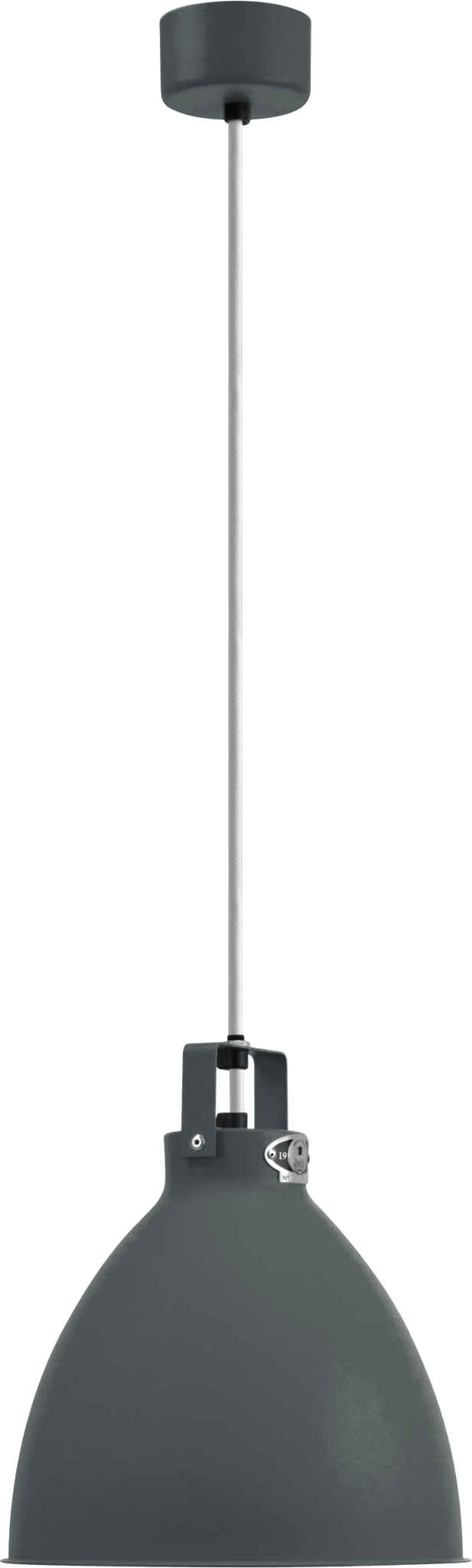 Augustin Pendant - A240 - Glossy Finish - Jielde - Pendants - Granite Grey - RAL7026 - Gold - HORNE