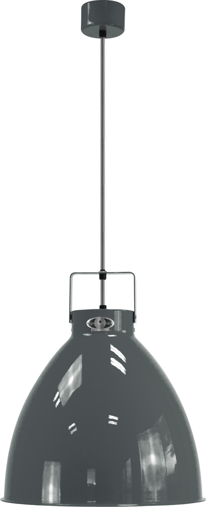 Augustin Pendant - A360 - Glossy Finish - Jielde - Pendants - Granite Grey - RAL7026 - Gold - HORNE