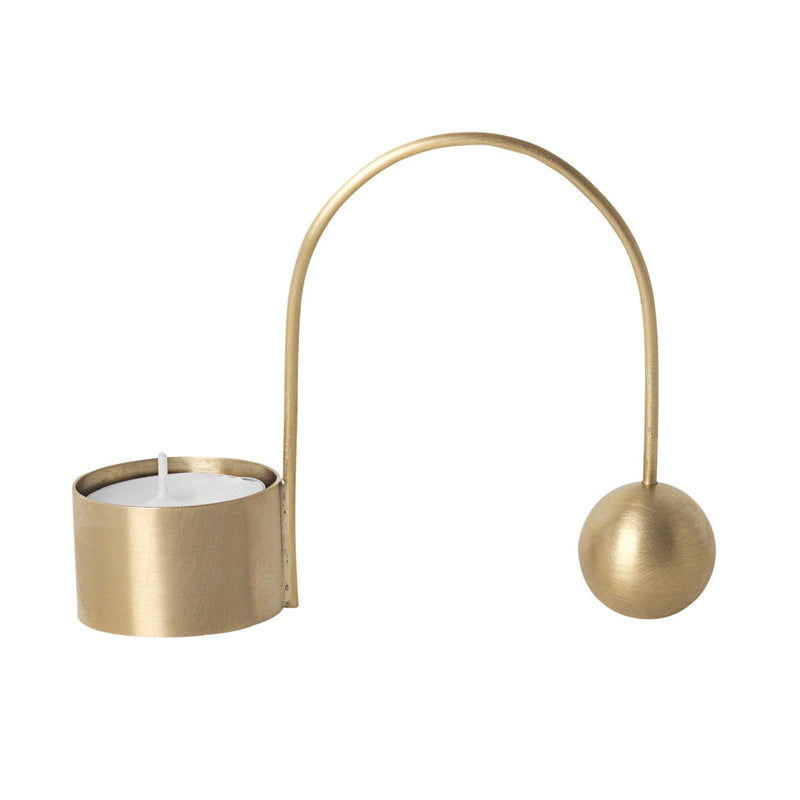 Balance Tealight Holder - Ferm Living - Candle Holders - Black Brass - HORNE