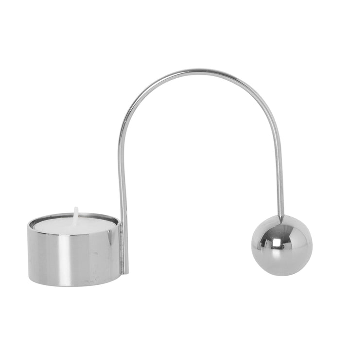 Balance Tealight Holder - Ferm Living - Candle Holders - Chrome - HORNE