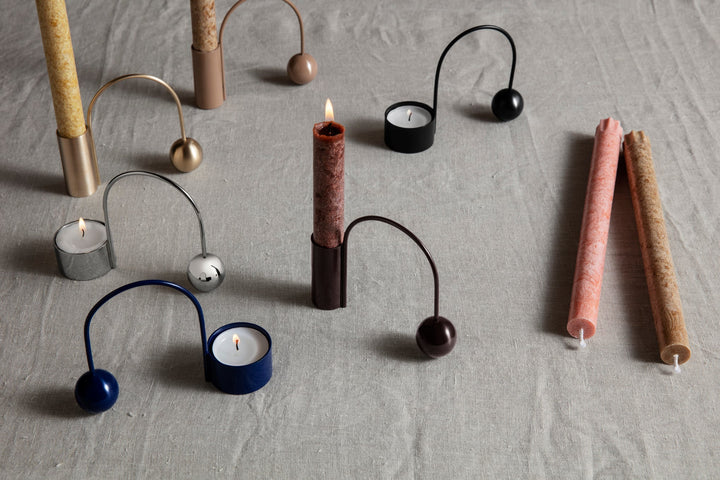 Balance Tealight Holder - Ferm Living - Candle Holders - Chrome - HORNE