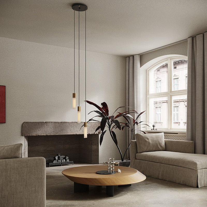 Basalt Triple Pendant - Tala - Brass - HORNE