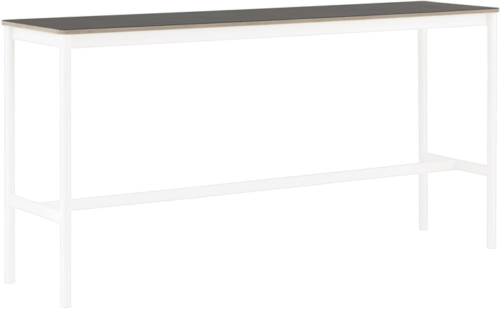 Base High Table 1 - Muuto - Table + Task - Black Linoleum Top & Black Base - HORNE
