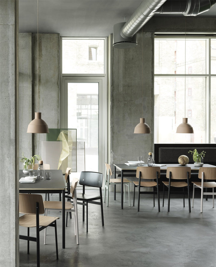 Base Table - Muuto - Table + Task - Small - 55.1" x 31.5" - White Top/White ABS/Black Base - HORNE